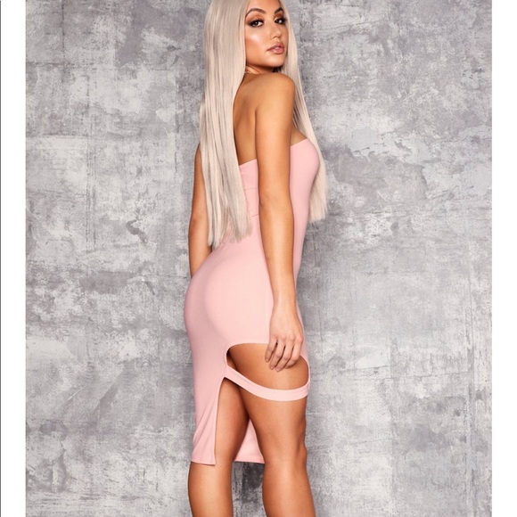 Boohoo | strapless pink dress size 10 - Picture 2 of 7